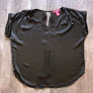 🌿Catherine MaLandrino silk short sleeve top L